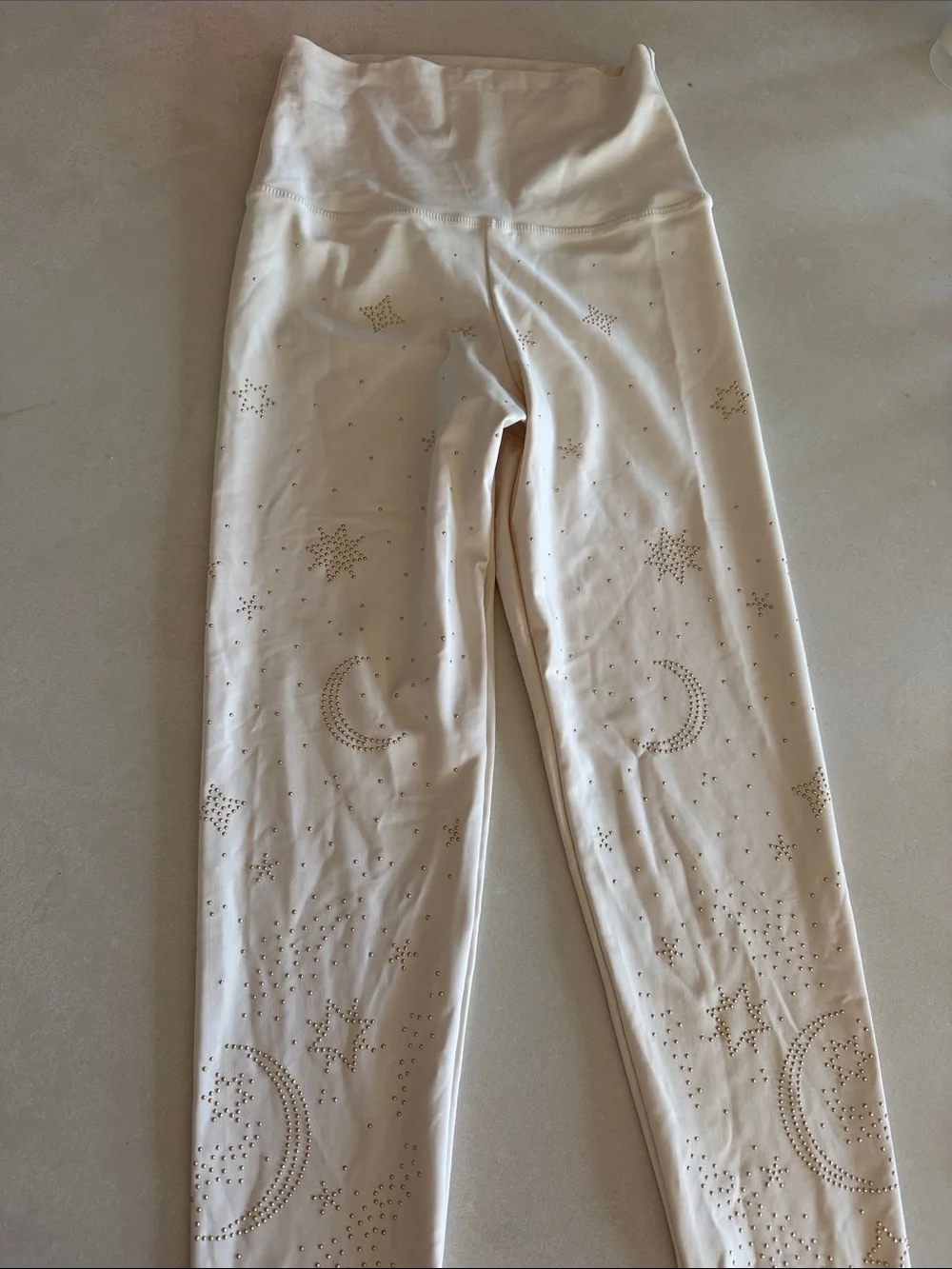 Beach Riot High-Waist Moon & Star Leggings - Cream